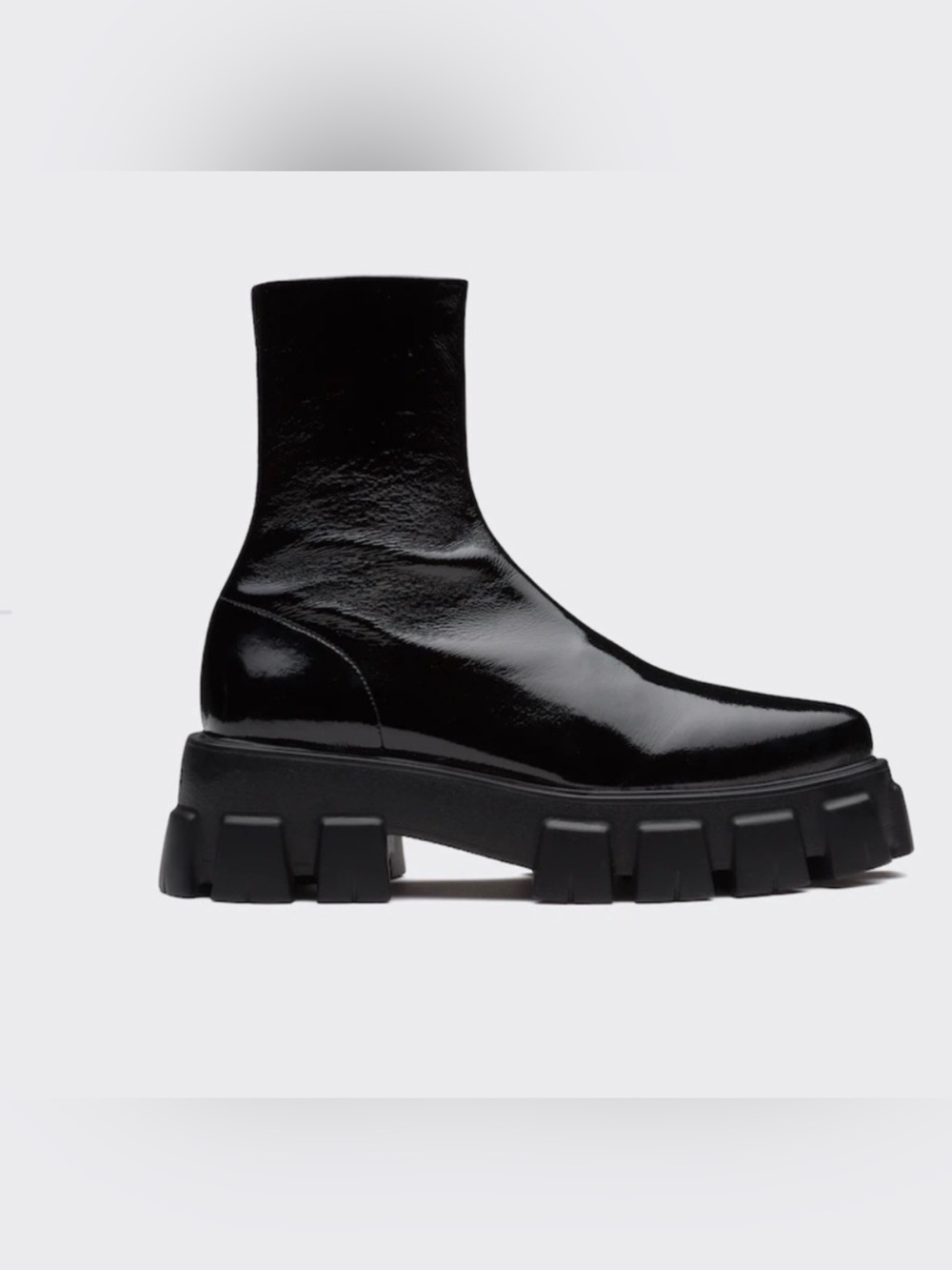 Prada Patent Ankle Boot